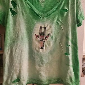 Distressed graphic tee